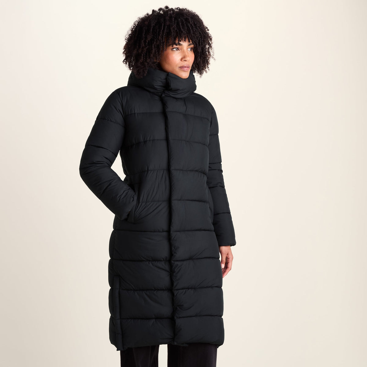Bartlett Womens Longline Insulated Padded Coat - Black