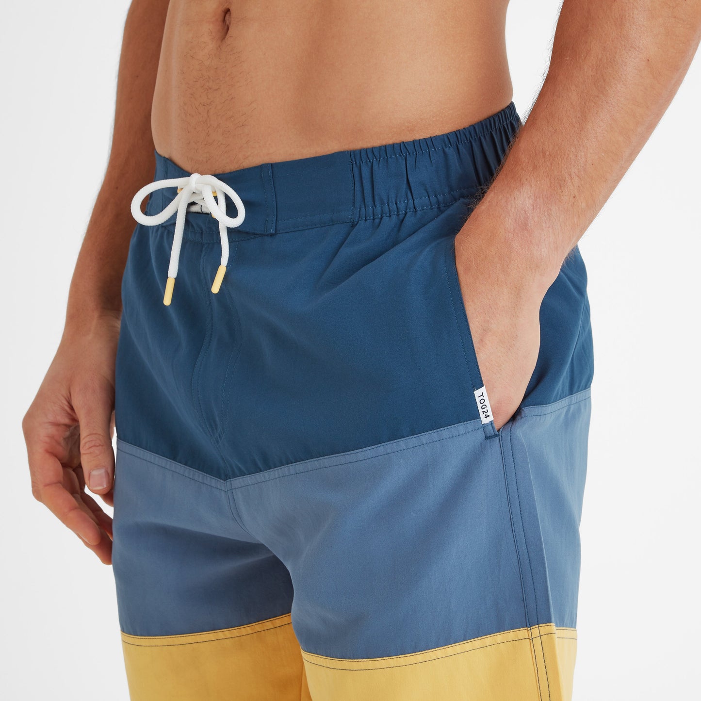 Bendon Mens Swimshorts - Inky Blue/Blue Dolphin/Sunflower