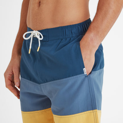 Bendon Mens Swimshorts - Inky Blue/Blue Dolphin/Sunflower