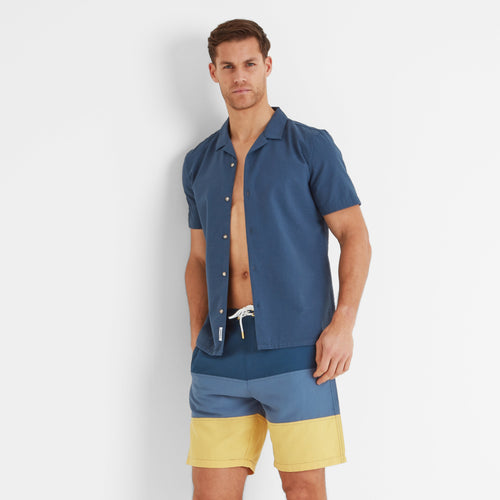 Bendon Mens Swimshorts - Inky Blue/Blue Dolphin/Sunflower