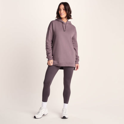 Betty Womens Longline Supersoft Hoody - Mauve
