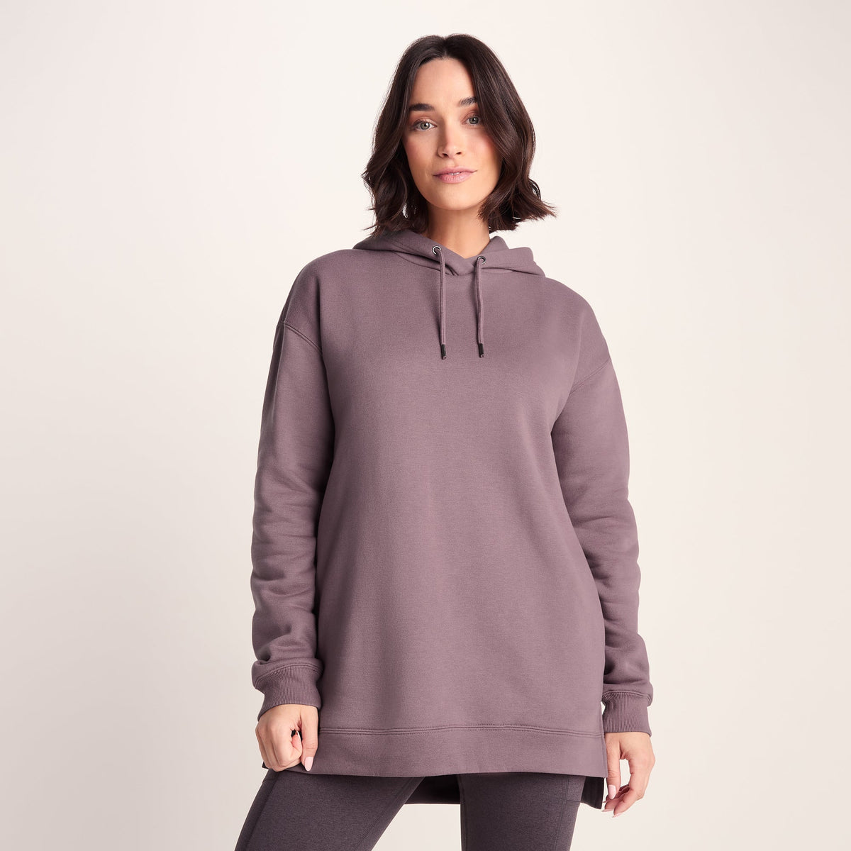 Betty Womens Longline Supersoft Hoody - Mauve