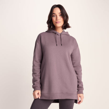 Betty Womens Longline Supersoft Hoody - Mauve