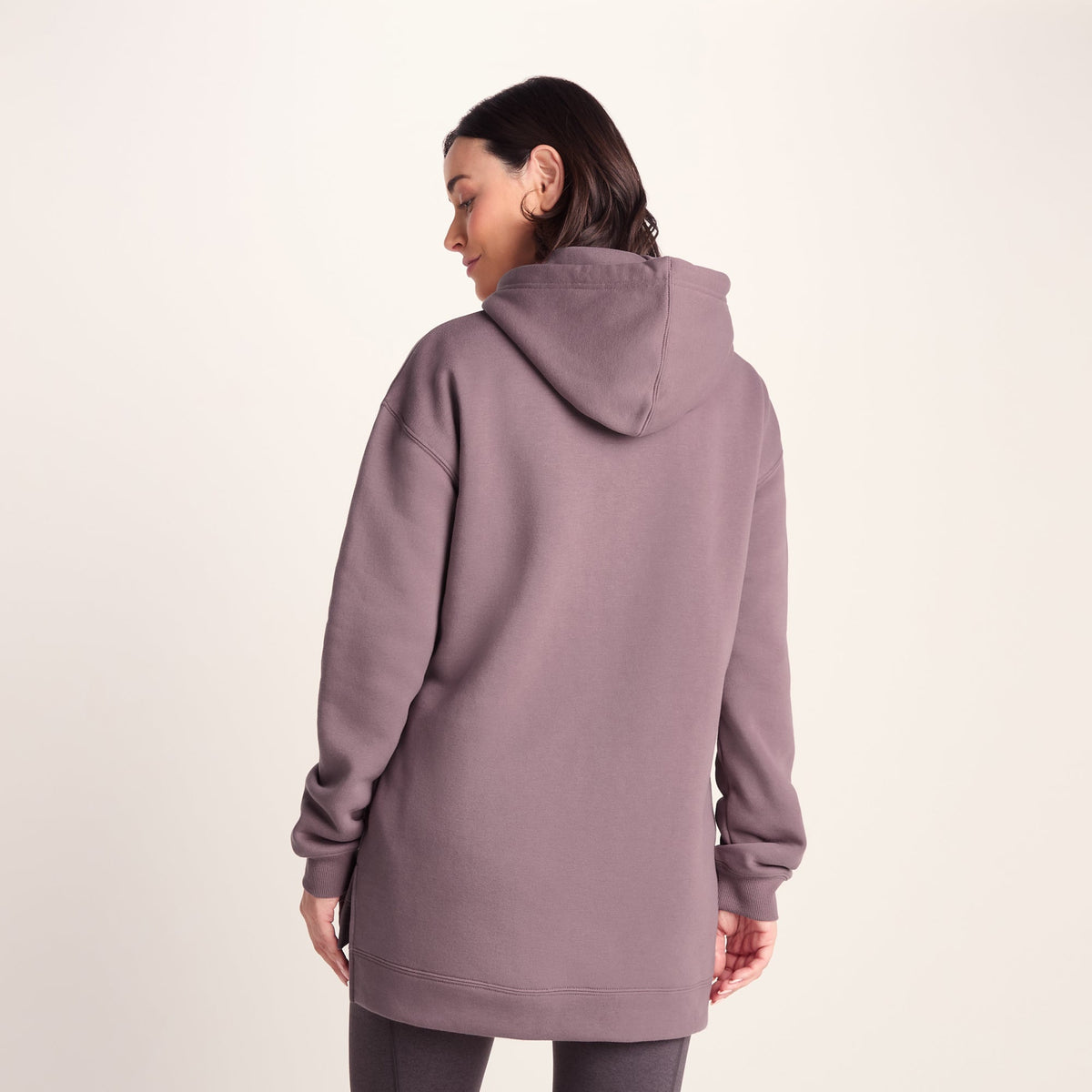 Betty Womens Longline Supersoft Hoody - Mauve