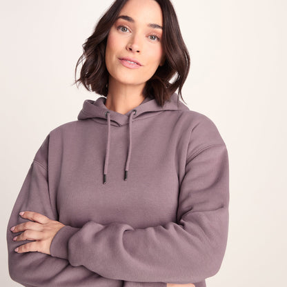 Betty Womens Longline Supersoft Hoody - Mauve