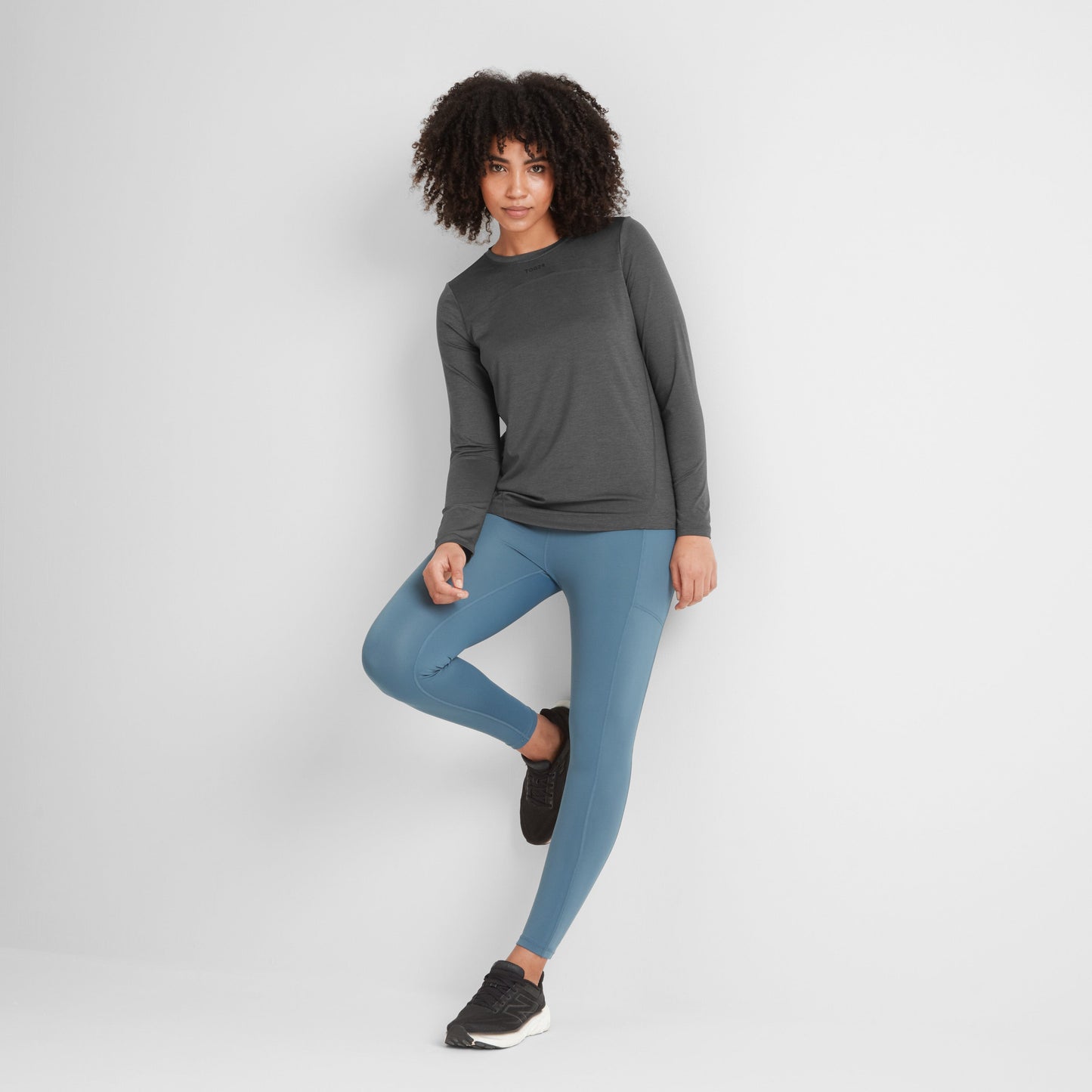 Blakely Womens Long Sleeve Performance Top - Dark Grey Marl