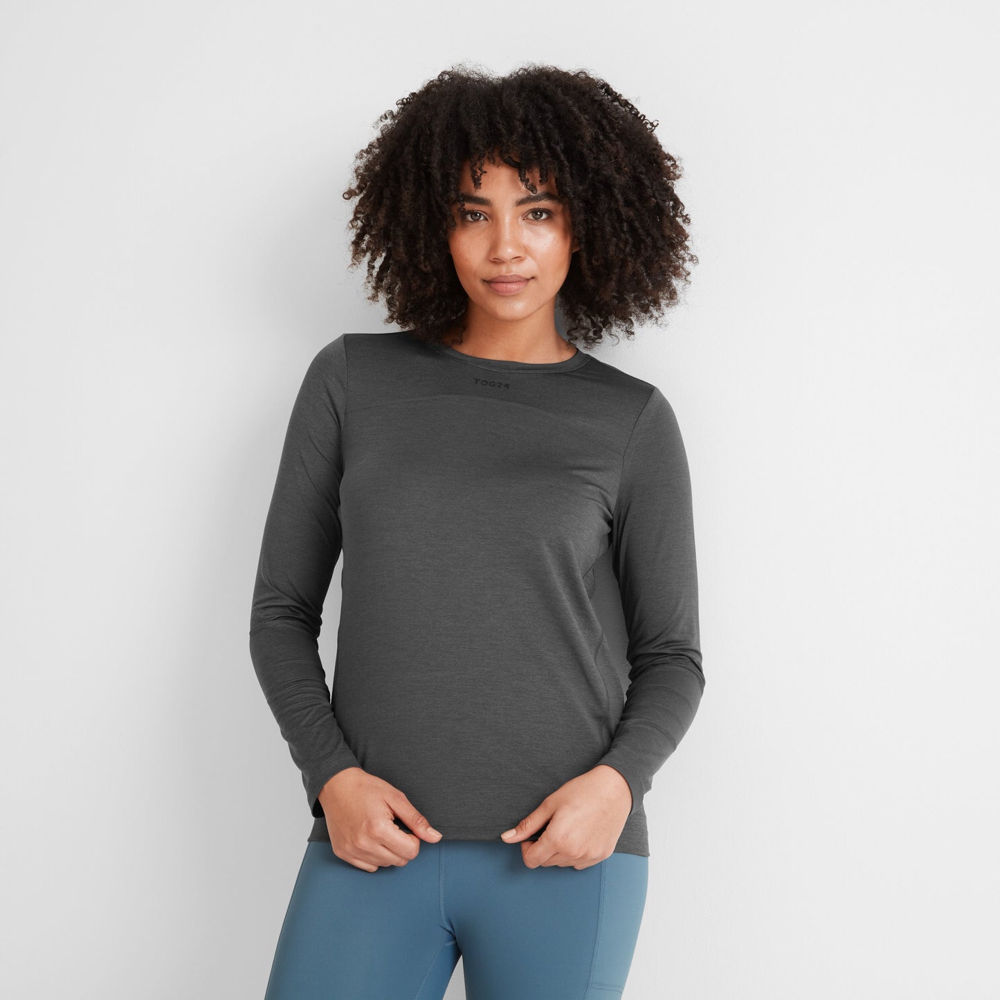 Blakely Womens Long Sleeve Performance Top - Dark Grey Marl