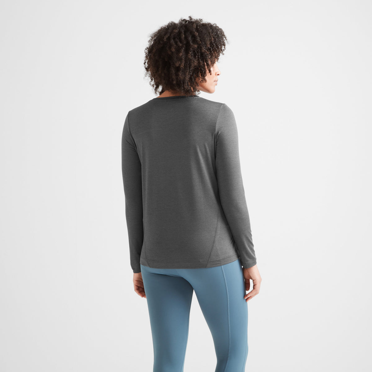 Blakely Womens Long Sleeve Performance Top - Dark Grey Marl
