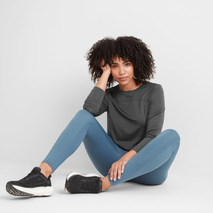 Blakely Womens Long Sleeve Performance Top - Dark Grey Marl
