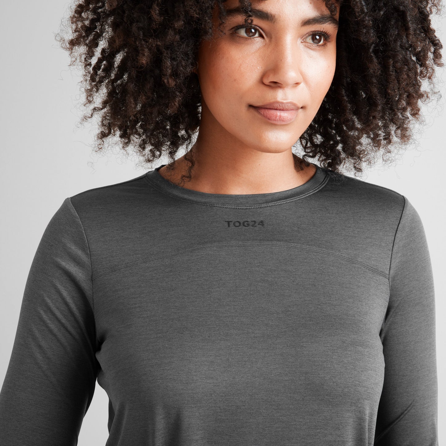 Blakely Womens Long Sleeve Performance Top - Dark Grey Marl