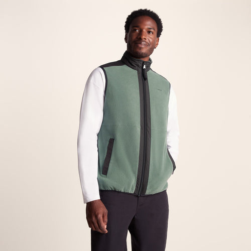 Boltby Mens Relaxed Fit Microfleece Gilet - Black/Light Forest