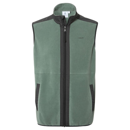 Boltby Mens Relaxed Fit Microfleece Gilet - Black/Light Forest