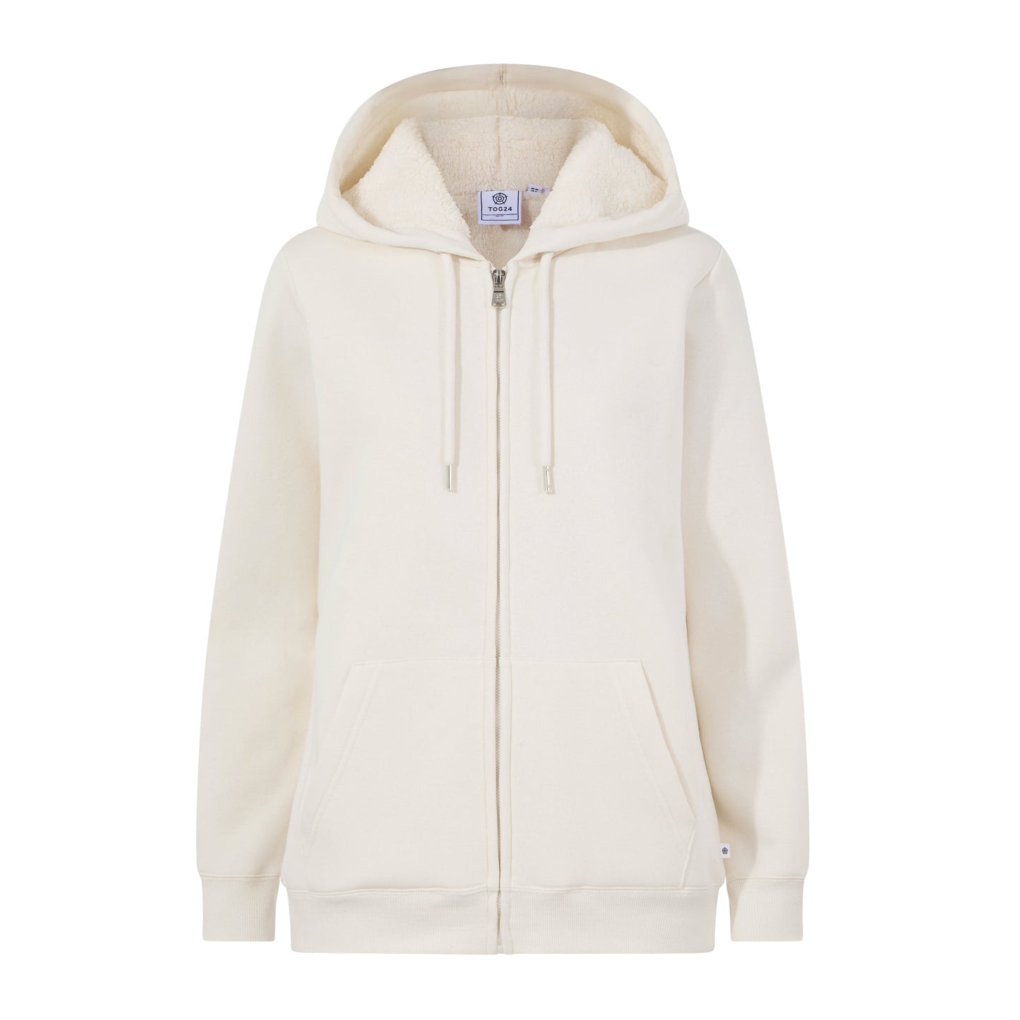 Bradshaw Womens Supersoft Sherpa Lined Zip Hoodie - Vanilla
