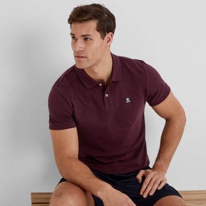 Braunton Mens 100% Cotton Pique Polo Shirt - Deep Port