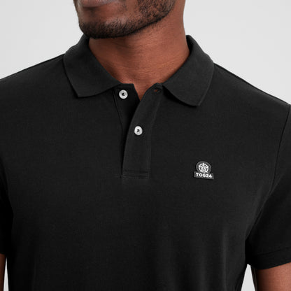 Braunton Mens 100% Cotton Pique Polo Shirt - Black