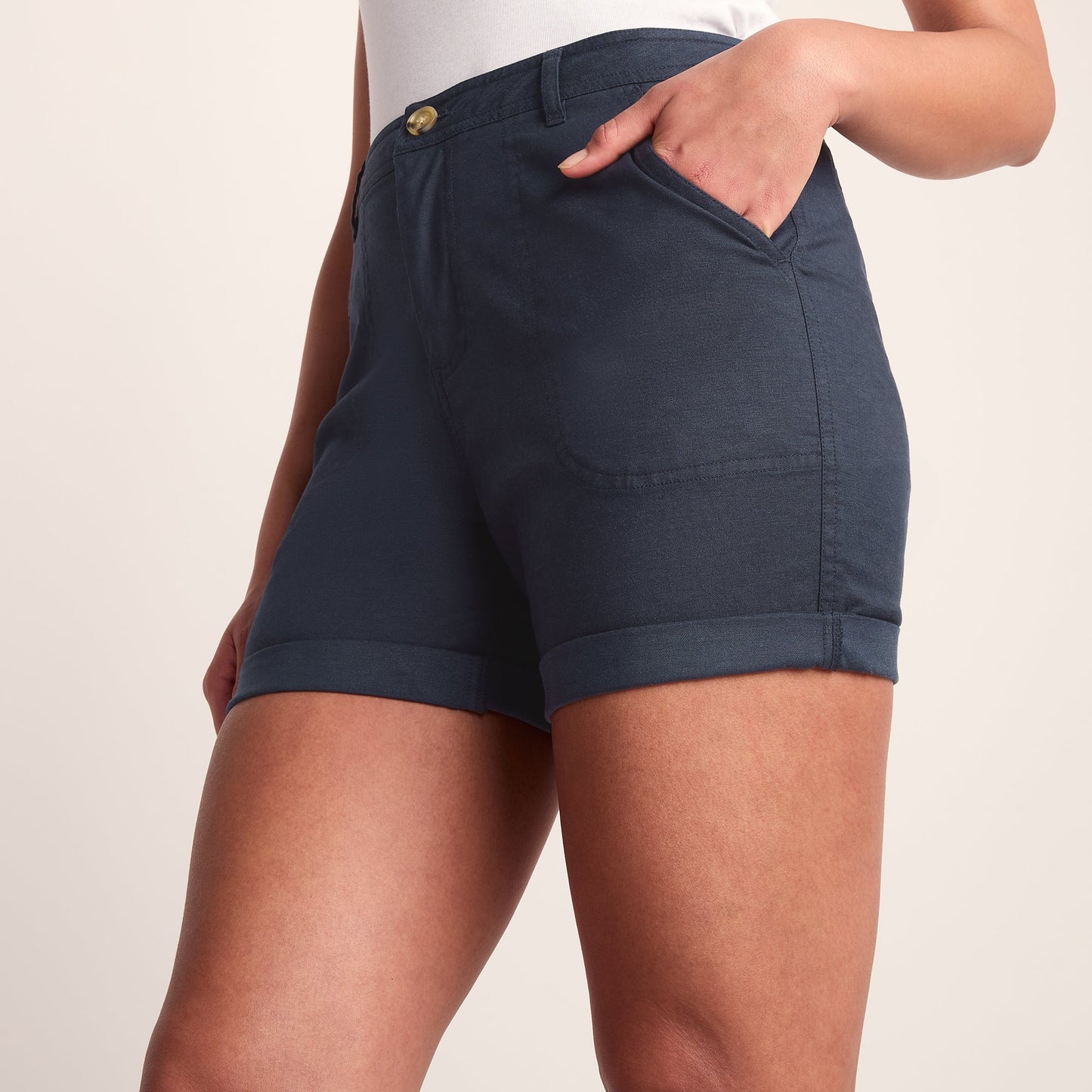 Canvey Womens Chino Shorts - Dark Indigo