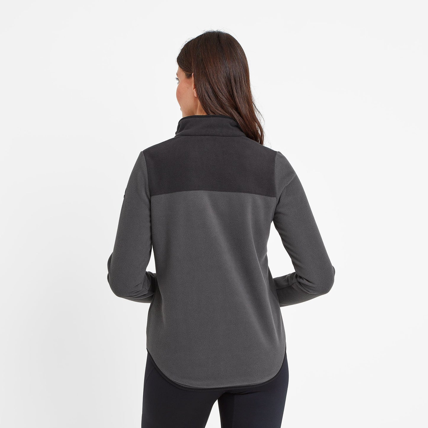 Carty Womens Colour Block Fleece Jacket - Washed Black/Black