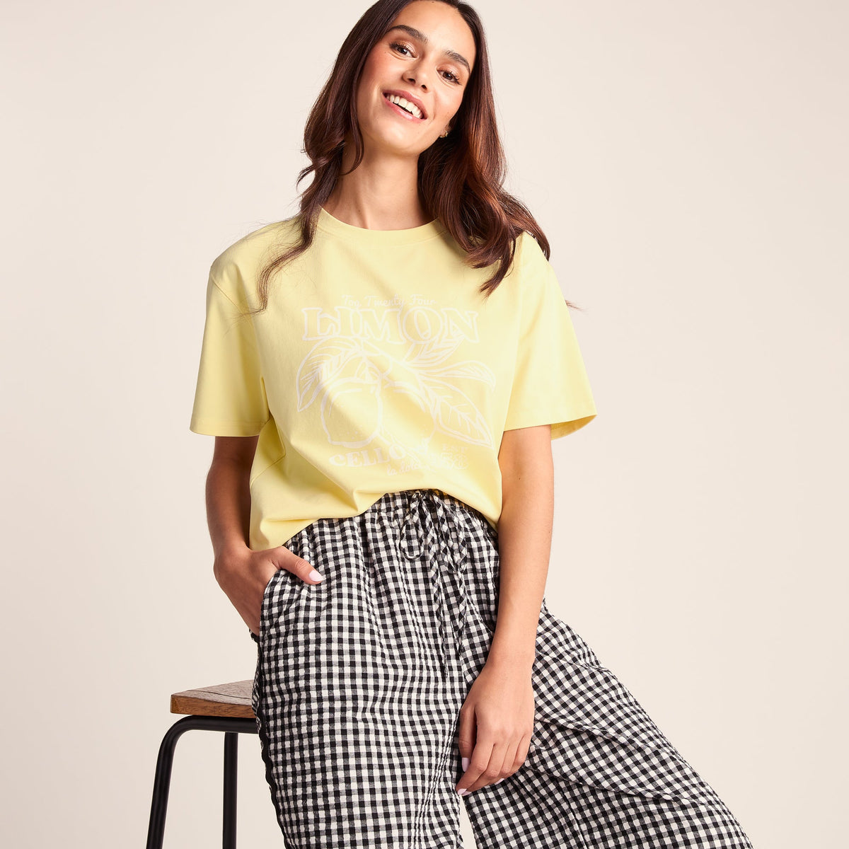 Cello Womens Relaxed Fit Premium Supersoft T-Shirt - Butter Yellow