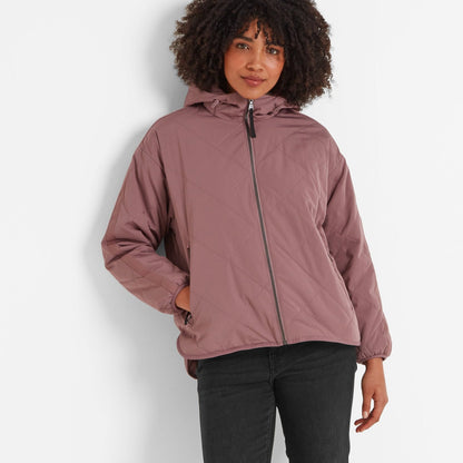 Corlae Womens Oversized Shower Resistant Insulated Jacket - Mauve
