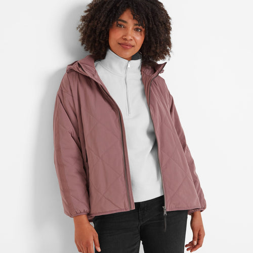 Corlae Womens Oversized Shower Resistant Insulated Jacket - Mauve