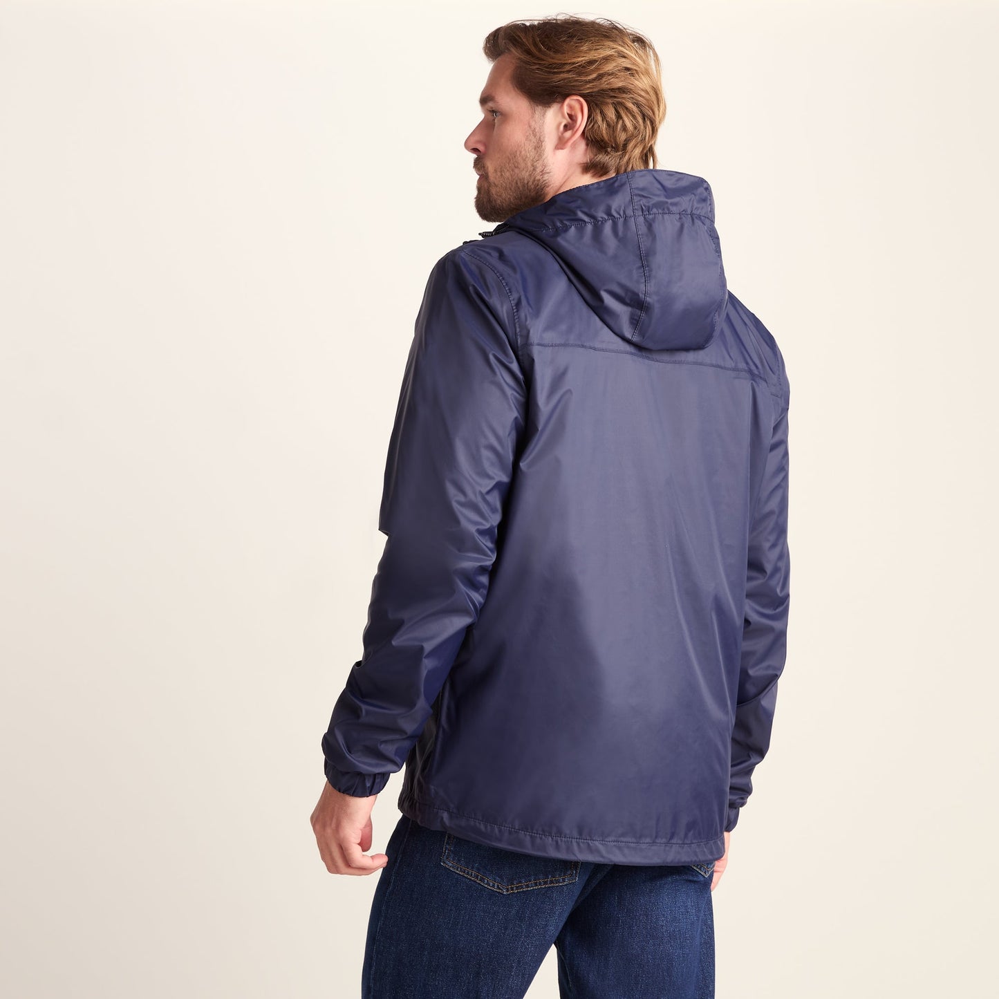 Craven Mens Waterproof Packaway Jacket - Navy