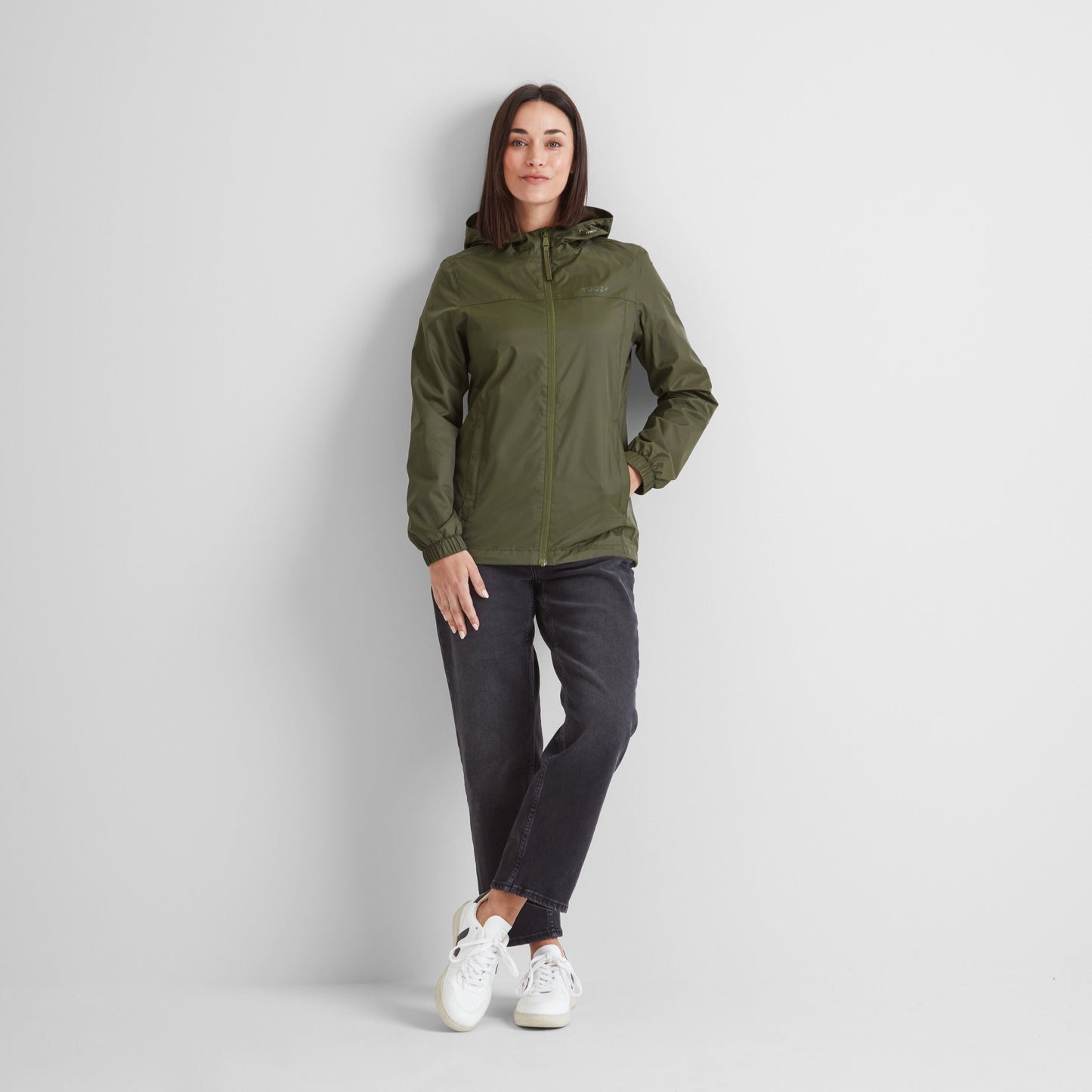 Craven Womens Waterproof Packaway Jacket - Khaki