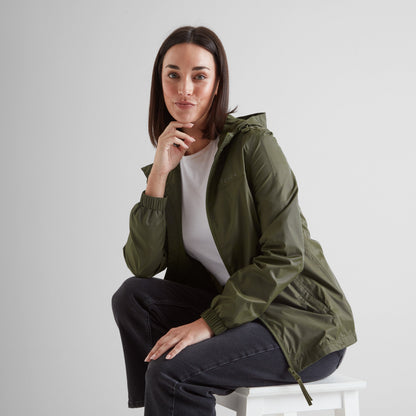 Craven Womens Waterproof Packaway Jacket - Khaki