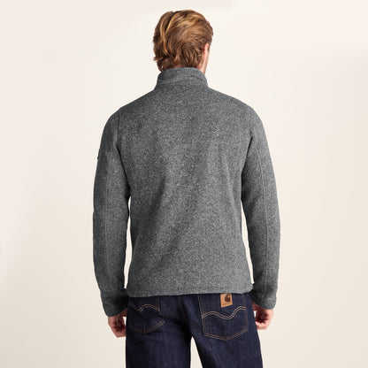 Cresswell Mens Knitlook Fleece Jacket - Dark Grey Marl