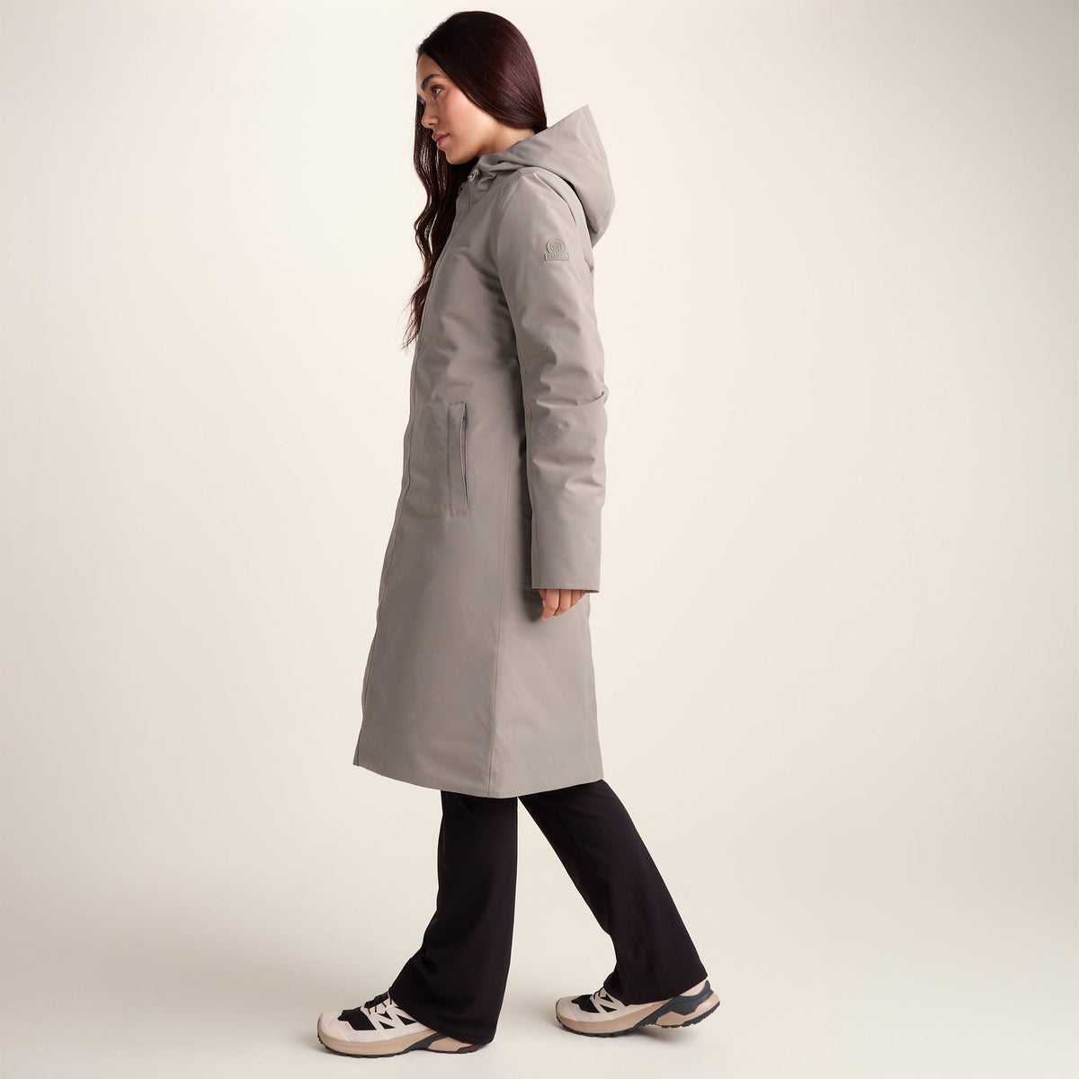 Dalton Womens Longline Waterproof Insulated Coat - Dark Taupe