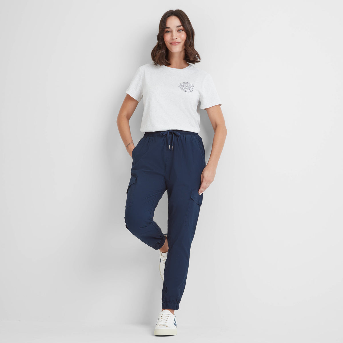 District Womens 100% Cotton Supersoft T-Shirt - Ice Grey Marl