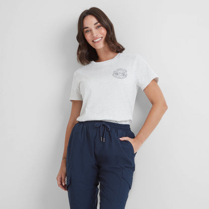 District Womens 100% Cotton Supersoft T-Shirt - Ice Grey Marl