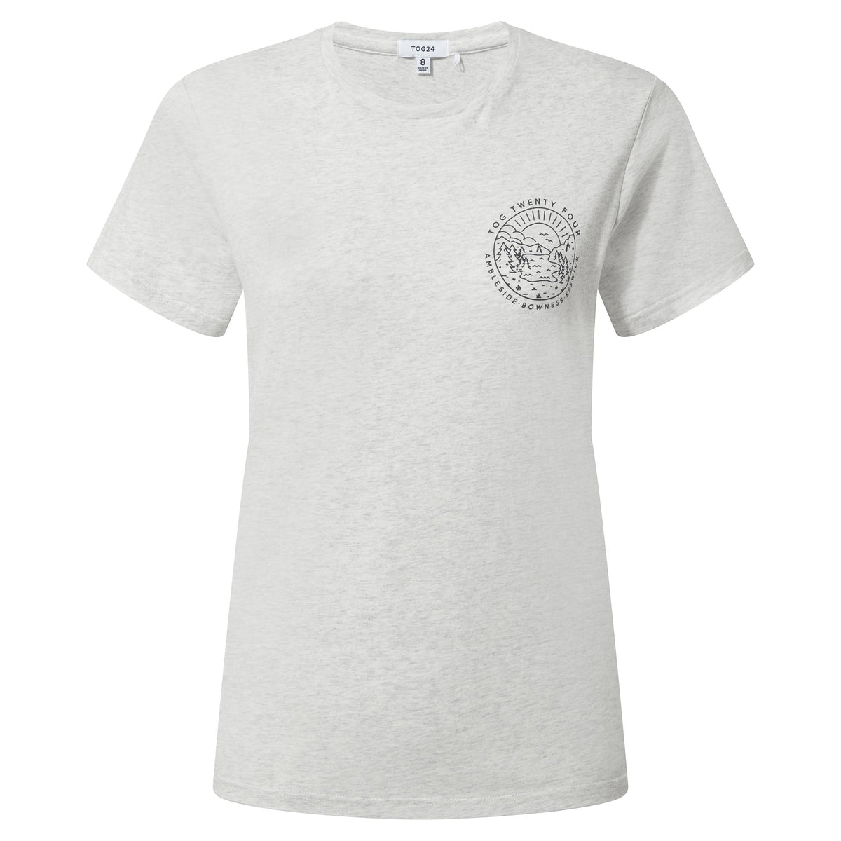 District Womens 100% Cotton Supersoft T-Shirt - Ice Grey Marl
