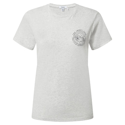 District Womens 100% Cotton Supersoft T-Shirt - Ice Grey Marl