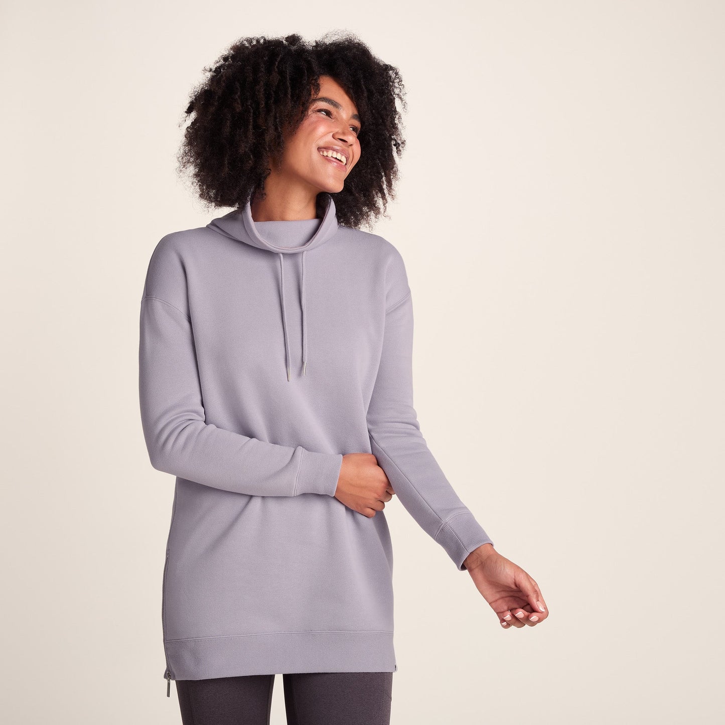 Drakeford Womens Supersoft Longline Sweat - Lavender Grey