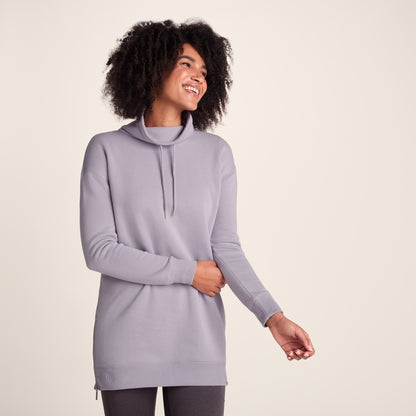Drakeford Womens Supersoft Longline Sweat - Lavender Grey