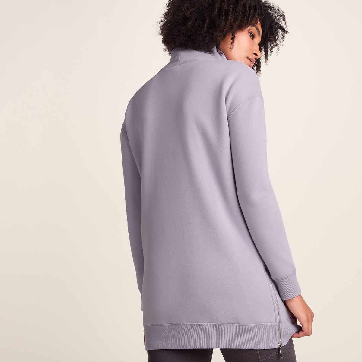 Drakeford Womens Supersoft Longline Sweat - Lavender Grey
