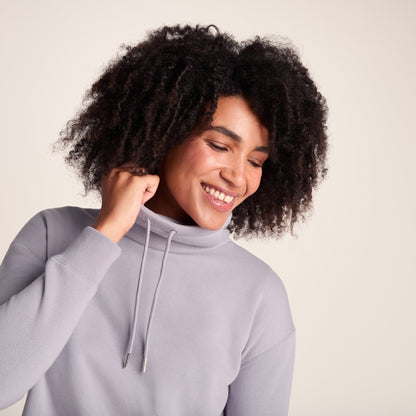 Drakeford Womens Supersoft Longline Sweat - Lavender Grey