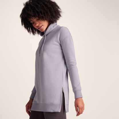 Drakeford Womens Supersoft Longline Sweat - Lavender Grey