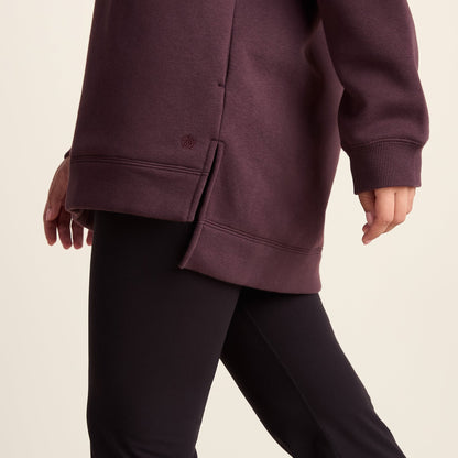 Drakeford Womens Supersoft Longline Sweat - Huckleberry