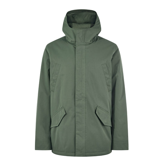 Dunnigan Mens Lightweight Padded Waterproof Parka - Forage Green