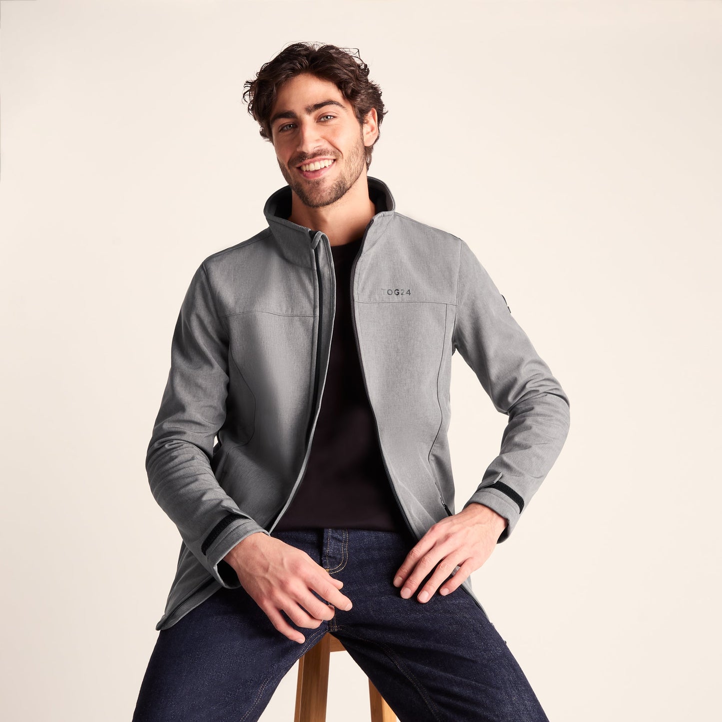 Feizor Mens Shower Resistant Softshell Jacket - Dark Grey Marl