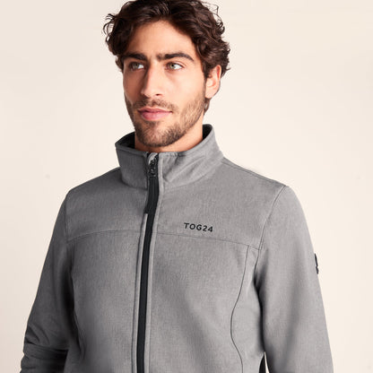 Feizor Mens Shower Resistant Softshell Jacket - Dark Grey Marl