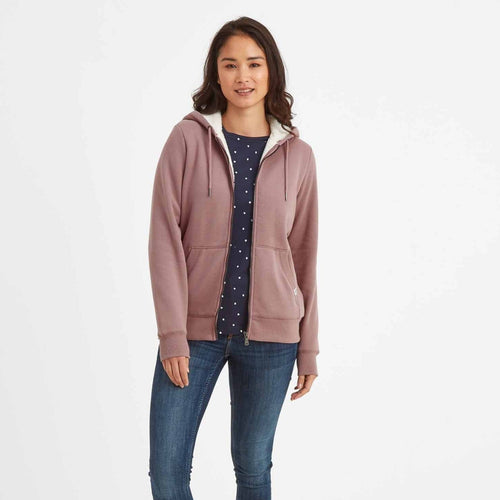 Finch Womens Supersoft Sherpa Fleece Lined Hoody - Faded Pink