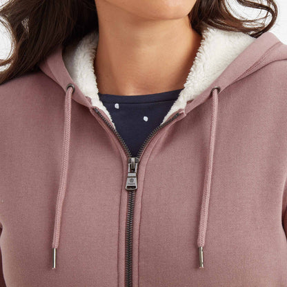 Finch Womens Supersoft Sherpa Fleece Lined Hoody - Faded Pink