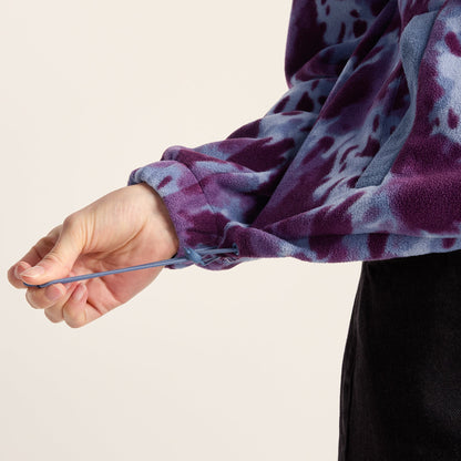 Firan Womens Relaxed Fit Microfleece Jacket - Smokey Blue Print