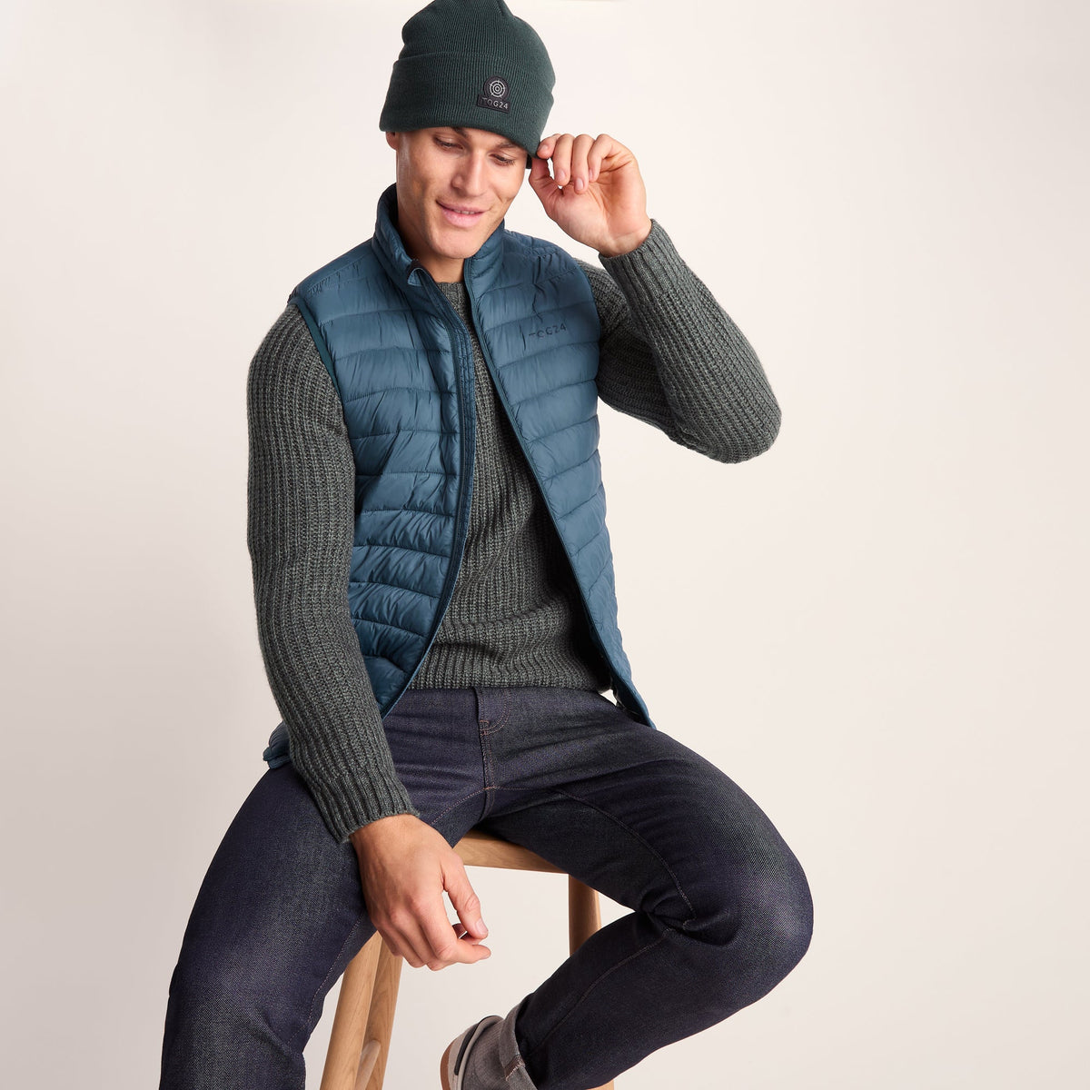 Gibson Mens Insulated Padded Gilet - Lagoon Blue