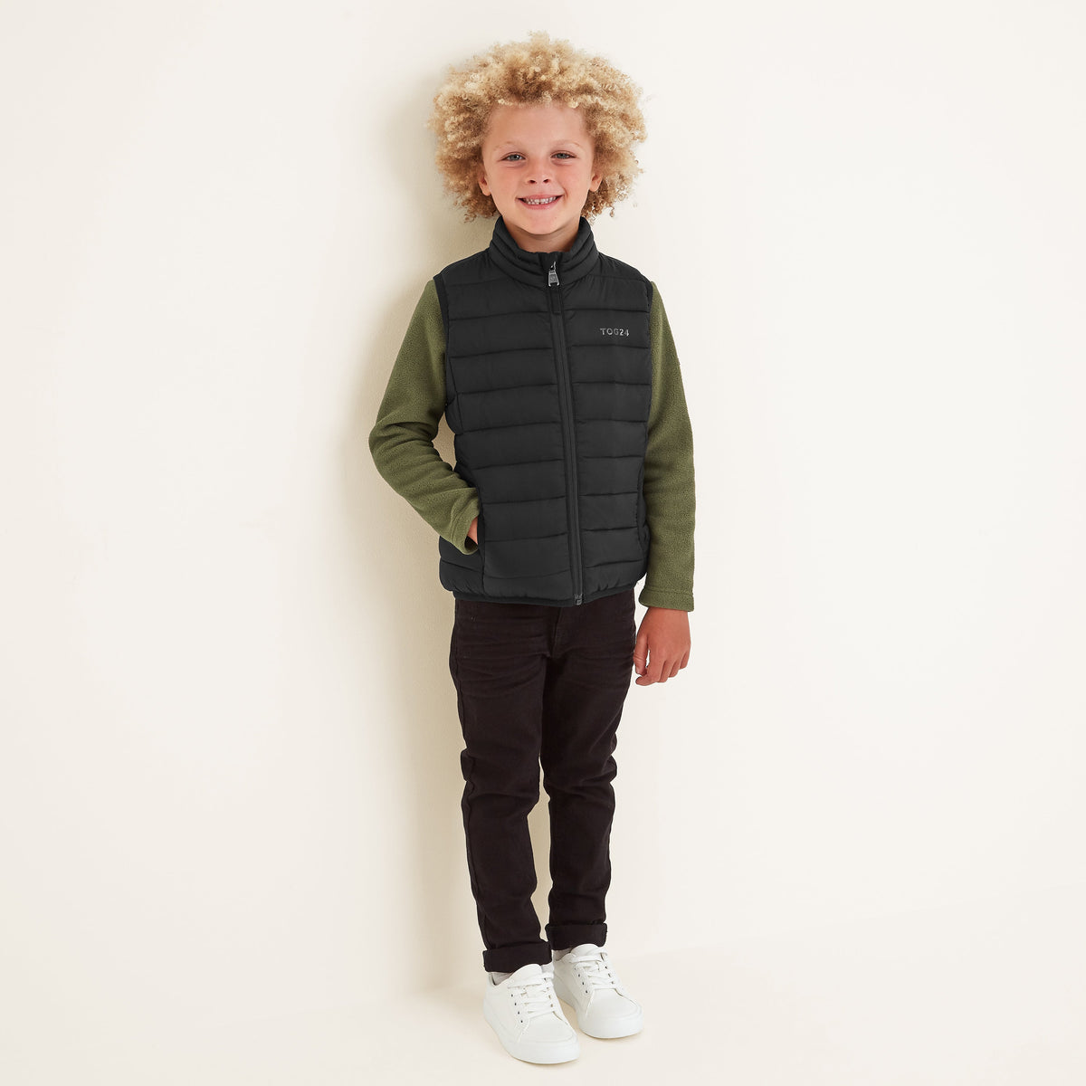 Gibson Kids Insulated Padded Gilet - Black