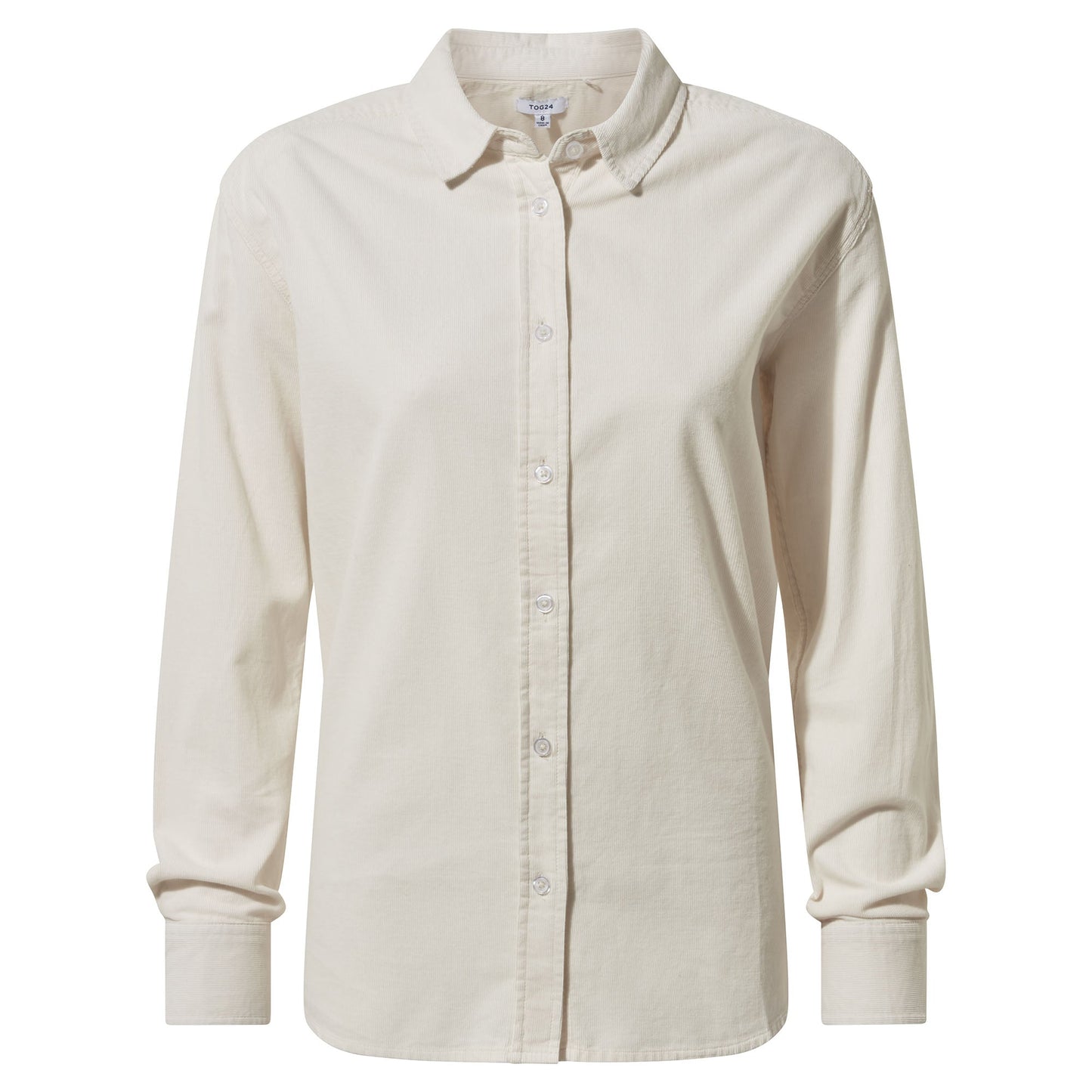 Harby Womens Long Sleeve Lightweight Corduroy Shirt - Vanilla