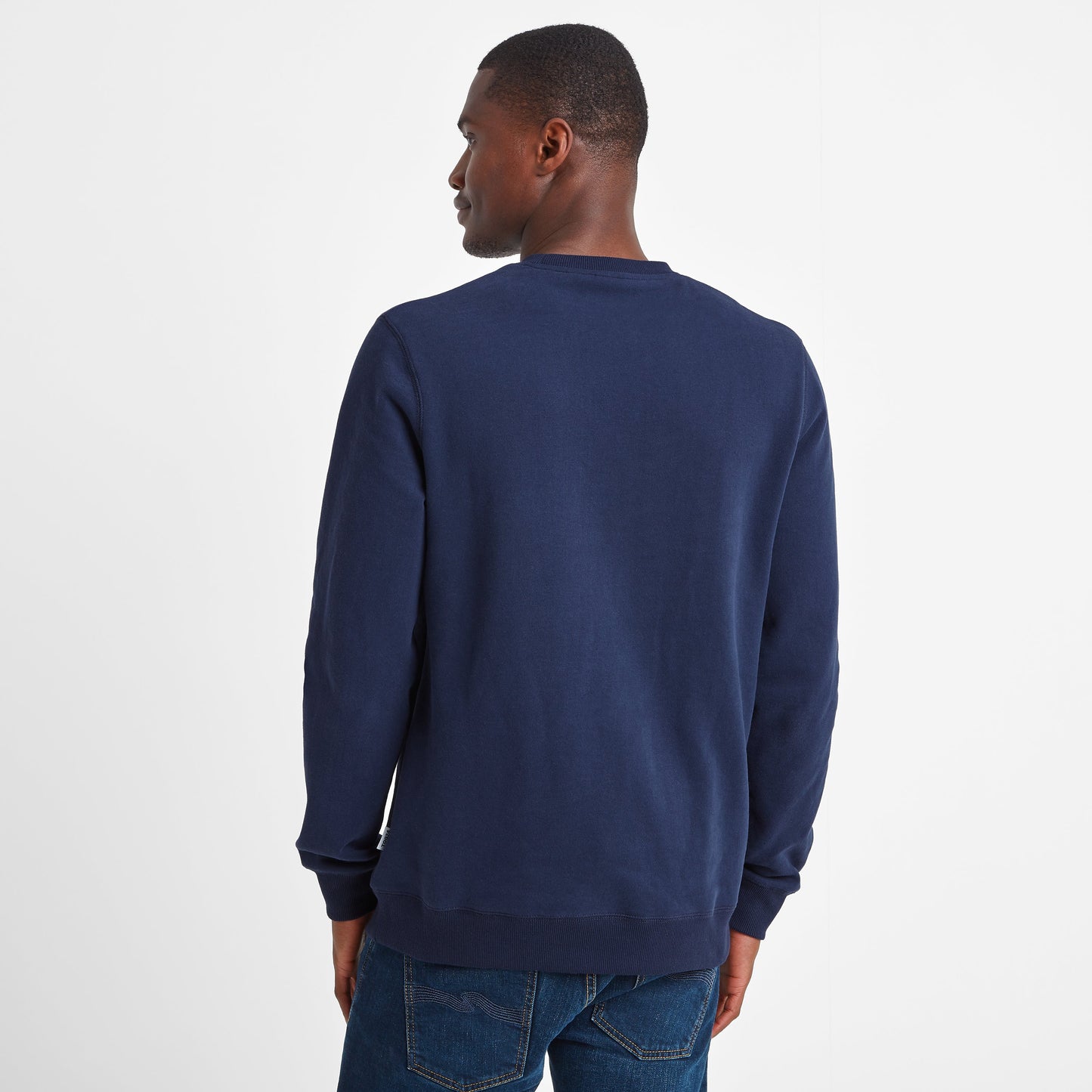 Hawnby Mens Cotton Blend Sweat - Dark Marine