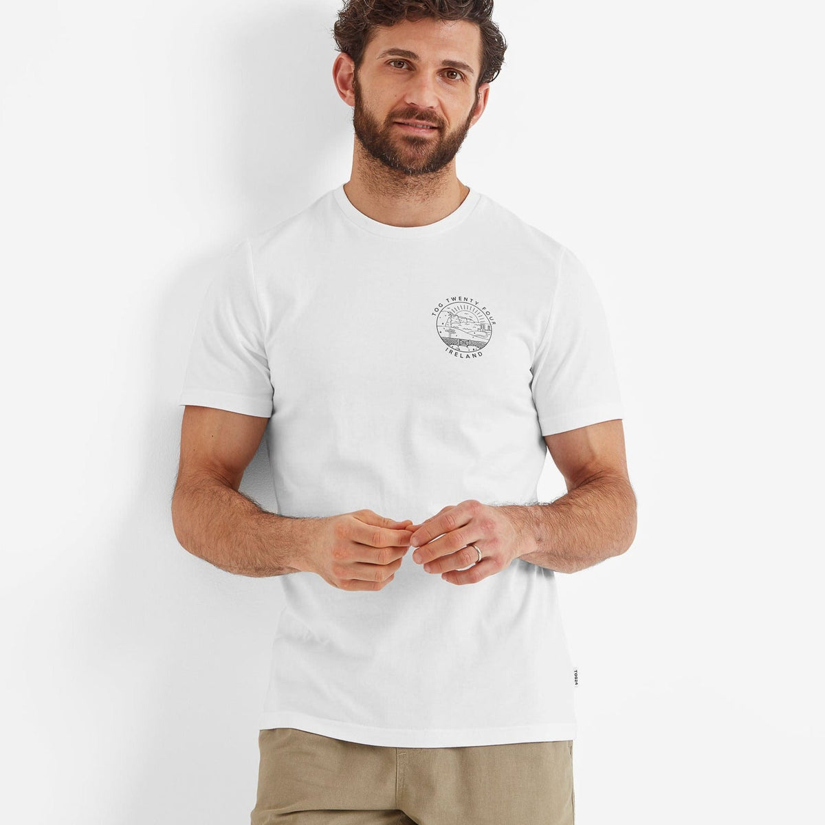 Ireland Mens 100% Cotton T-Shirt - Optic White